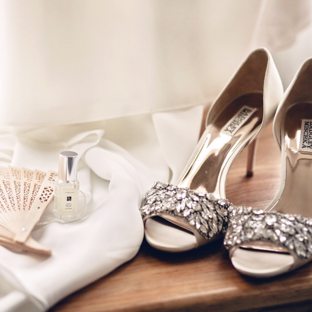 Badgley Mischka wedding ivory Hansen heel d'Orsay